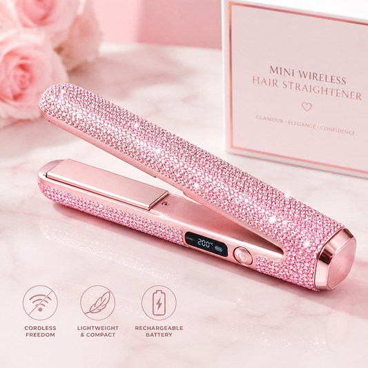 Rhinestone Wireless Hair Straightener